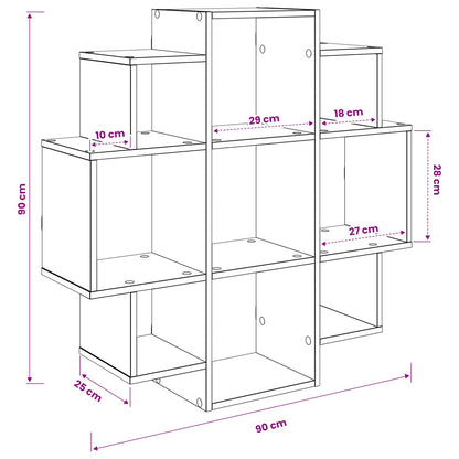 Scaffale da parete Rovere Fumo 90 x 25 x 90 cm | homemem39