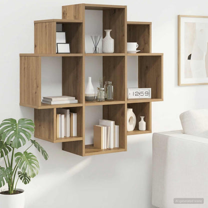 Scaffale da parete Rovere Artigianale 90 x 25 x 90 cm | homemem39