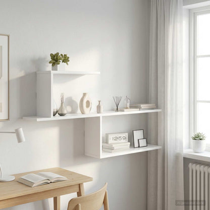 Scaffale da parete Bianco 122 x 18 x 60 cm Legno ingegnerizzato | homemem39