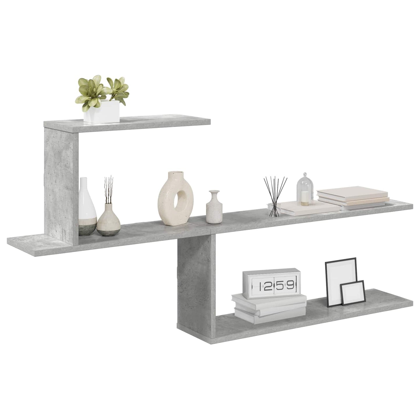 Scaffale da parete Grigio Cemento 122 x 18 x 60 cm | homemem39