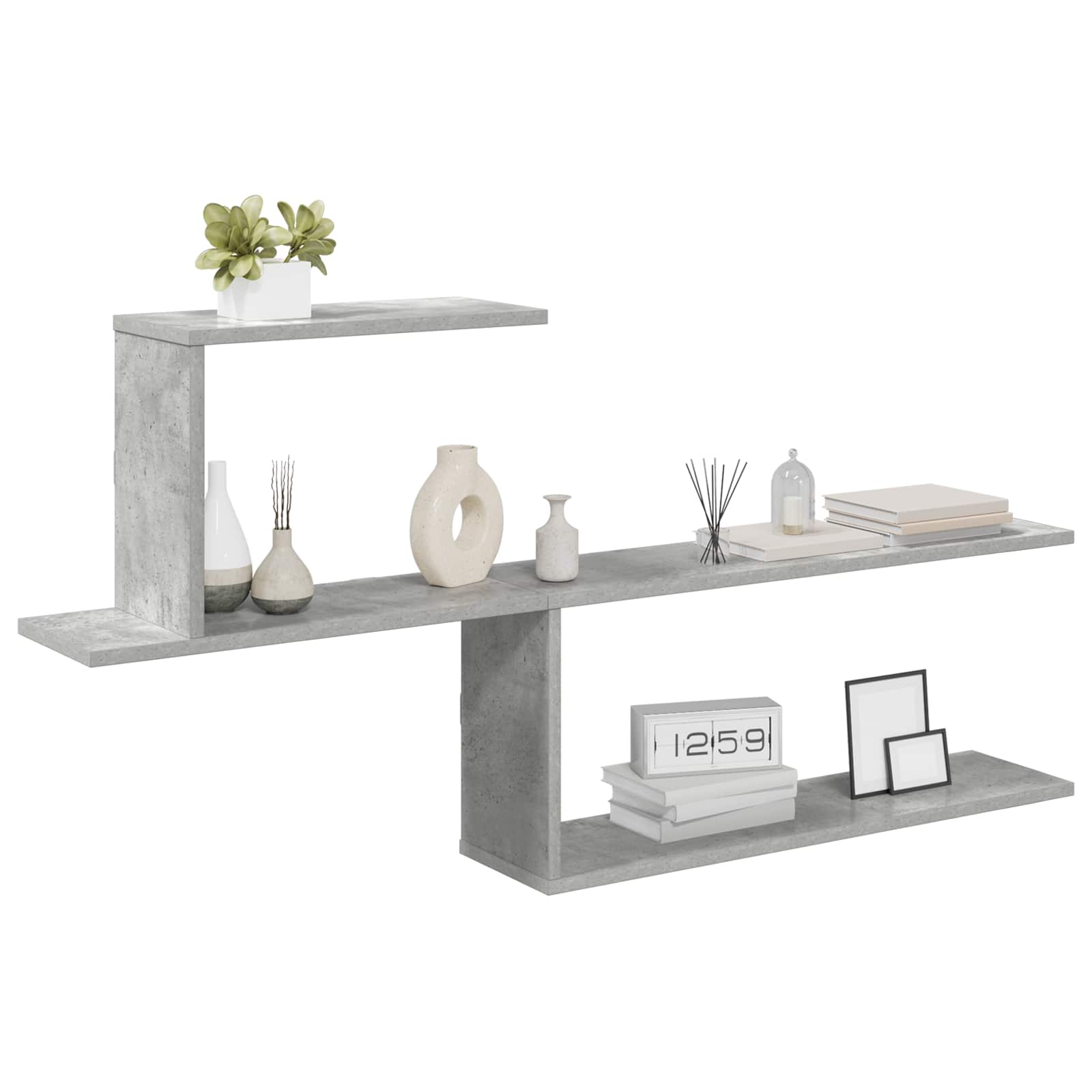 Scaffale da parete Grigio Cemento 122 x 18 x 60 cm | homemem39