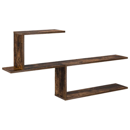 Scaffale da parete Rovere Fumo 122 x 18 x 60 cm | homemem39