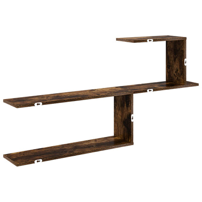 Scaffale da parete Rovere Fumo 122 x 18 x 60 cm | homemem39