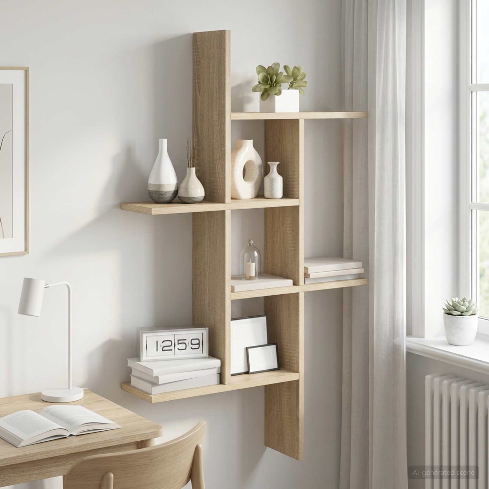 Scaffale da parete Rovere Sonoma 61 x 15 x 102 cm | homemem39
