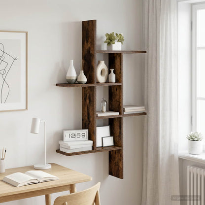Scaffale da parete Rovere Fumo 61 x 15 x 102 cm | homemem39