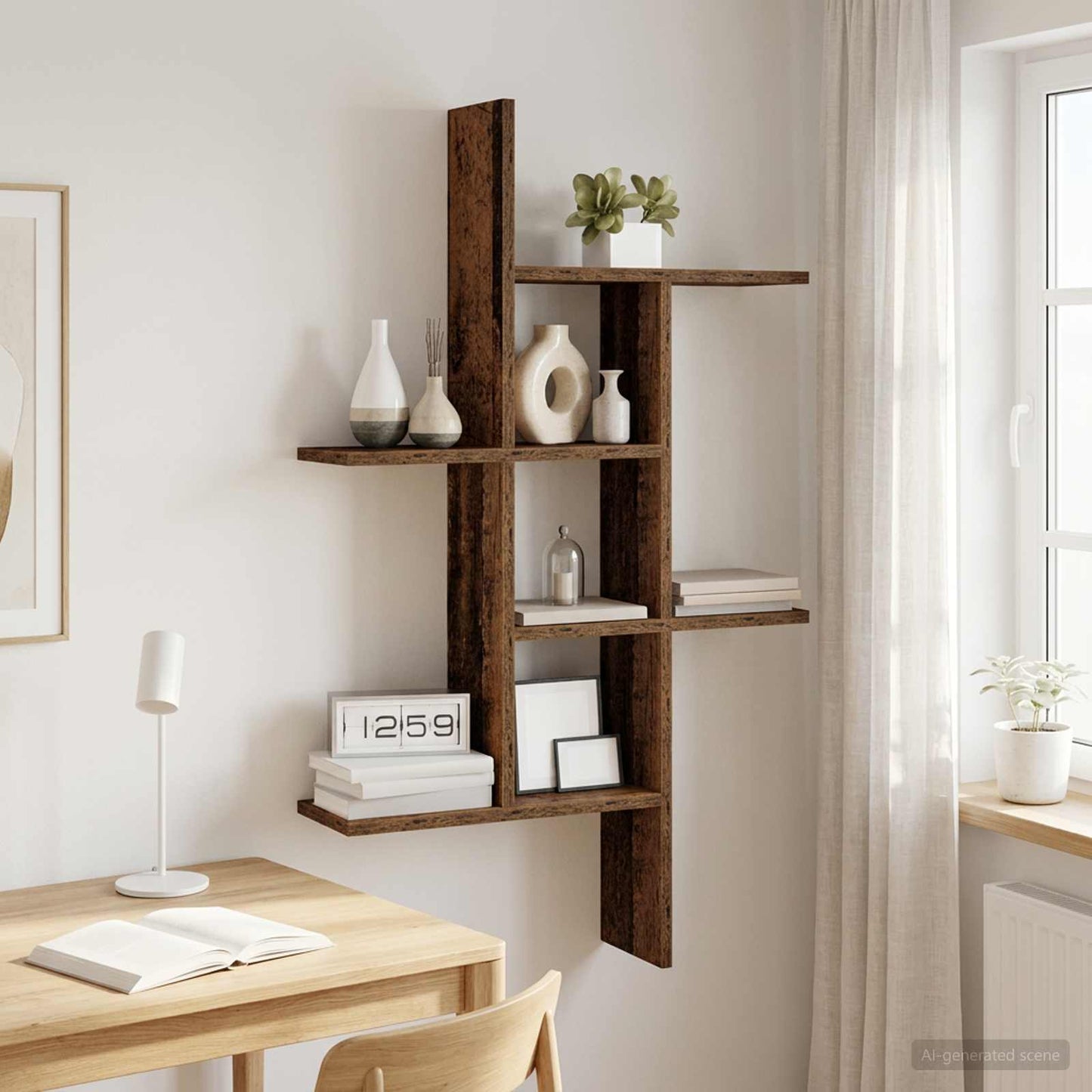 Scaffale da parete Legno antico 61 x 15 x 102 cm | homemem39