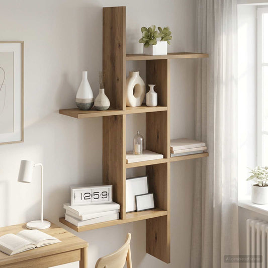 Scaffale da parete Rovere Artigianale 61 x 15 x 102 cm | homemem39