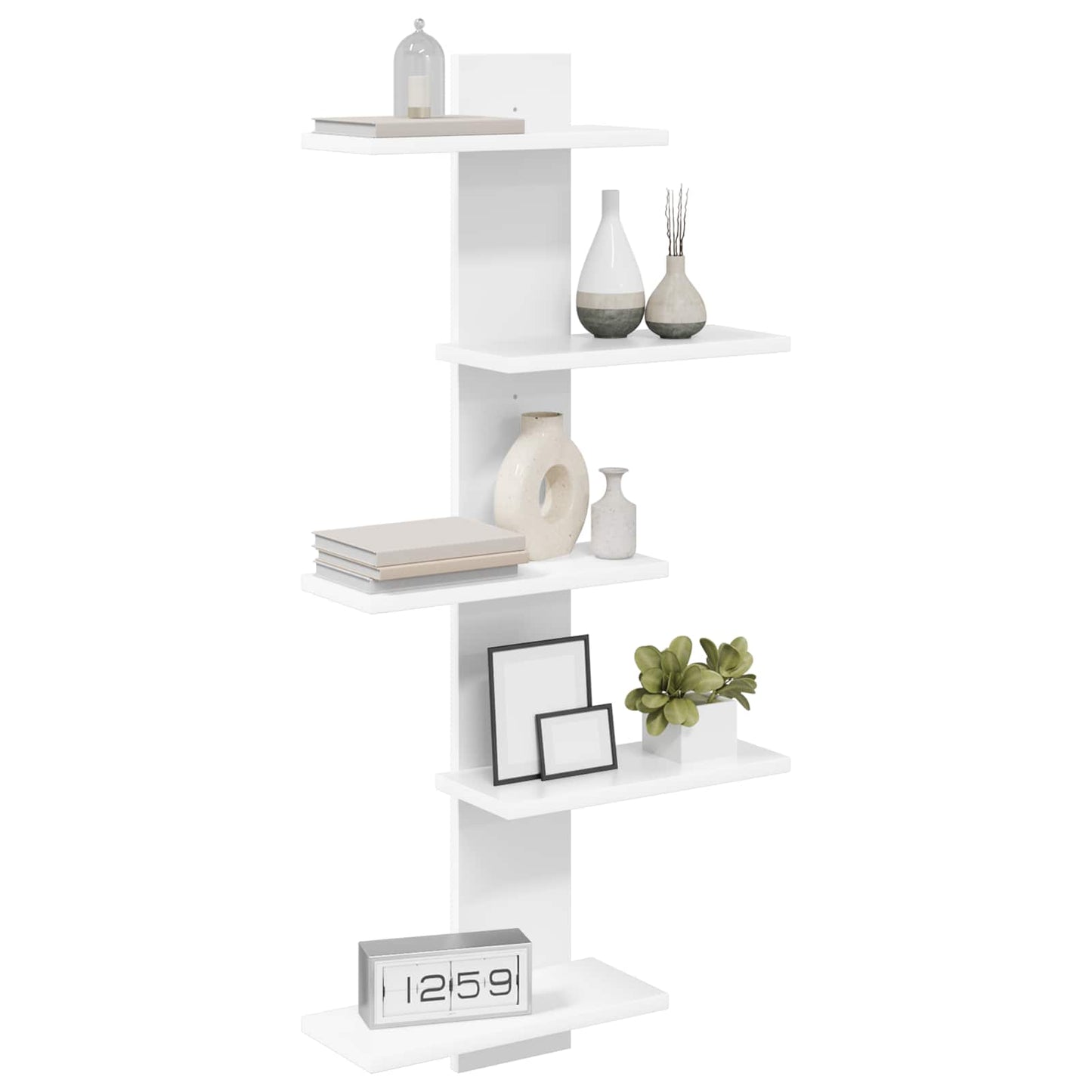 Mensola a muro flottante Bianco 48,5 x 15 x 101 cm | homemem39