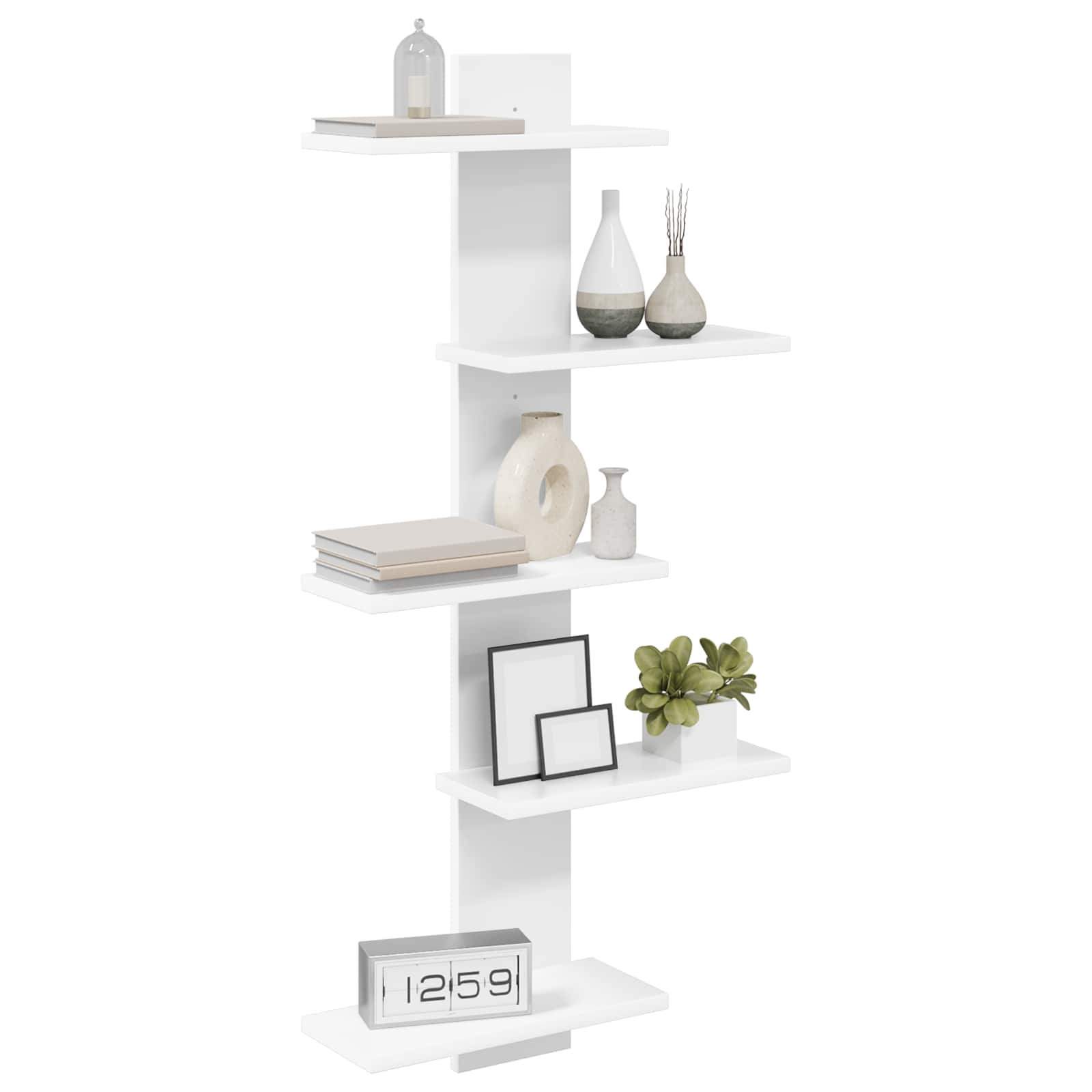 Mensola a muro flottante Bianco 48,5 x 15 x 101 cm | homemem39