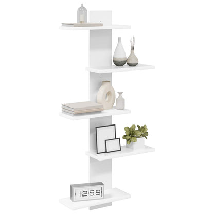 Mensola a muro flottante Bianco 48,5 x 15 x 101 cm | homemem39