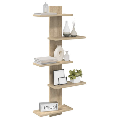 Mensola a muro flottante Rovere Sonoma 48,5 x 15 x 101 cm | homemem39