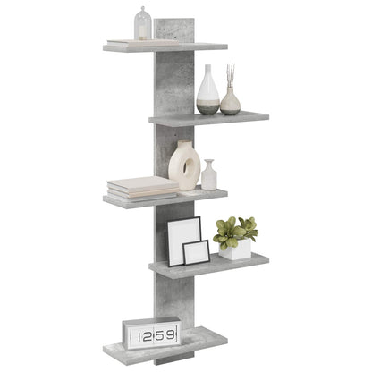 Mensola a muro flottante Grigio Cemento 48,5 x 15 x 101 cm | homemem39