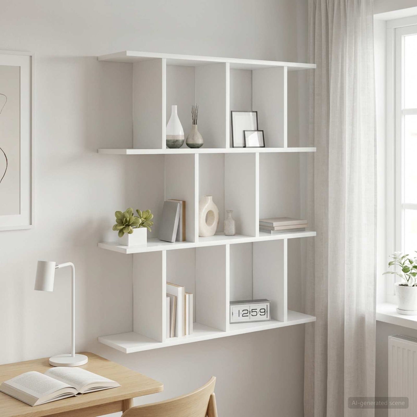 Scaffale da parete Bianco 80 x 20 x 96 cm Legno ingegnerizzato | homemem39
