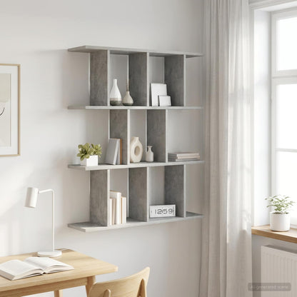 Scaffale da parete Grigio Cemento 80 x 20 x 96 cm | homemem39