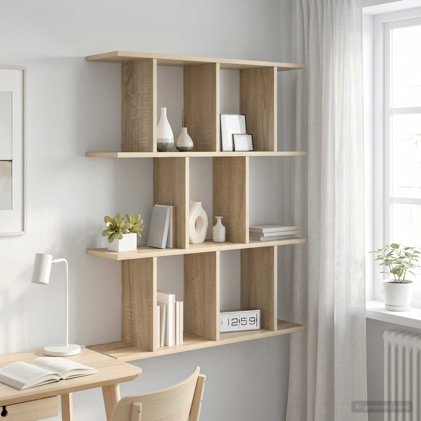 Scaffale da parete Rovere Sonoma 102 x 20 x 96 cm | homemem39
