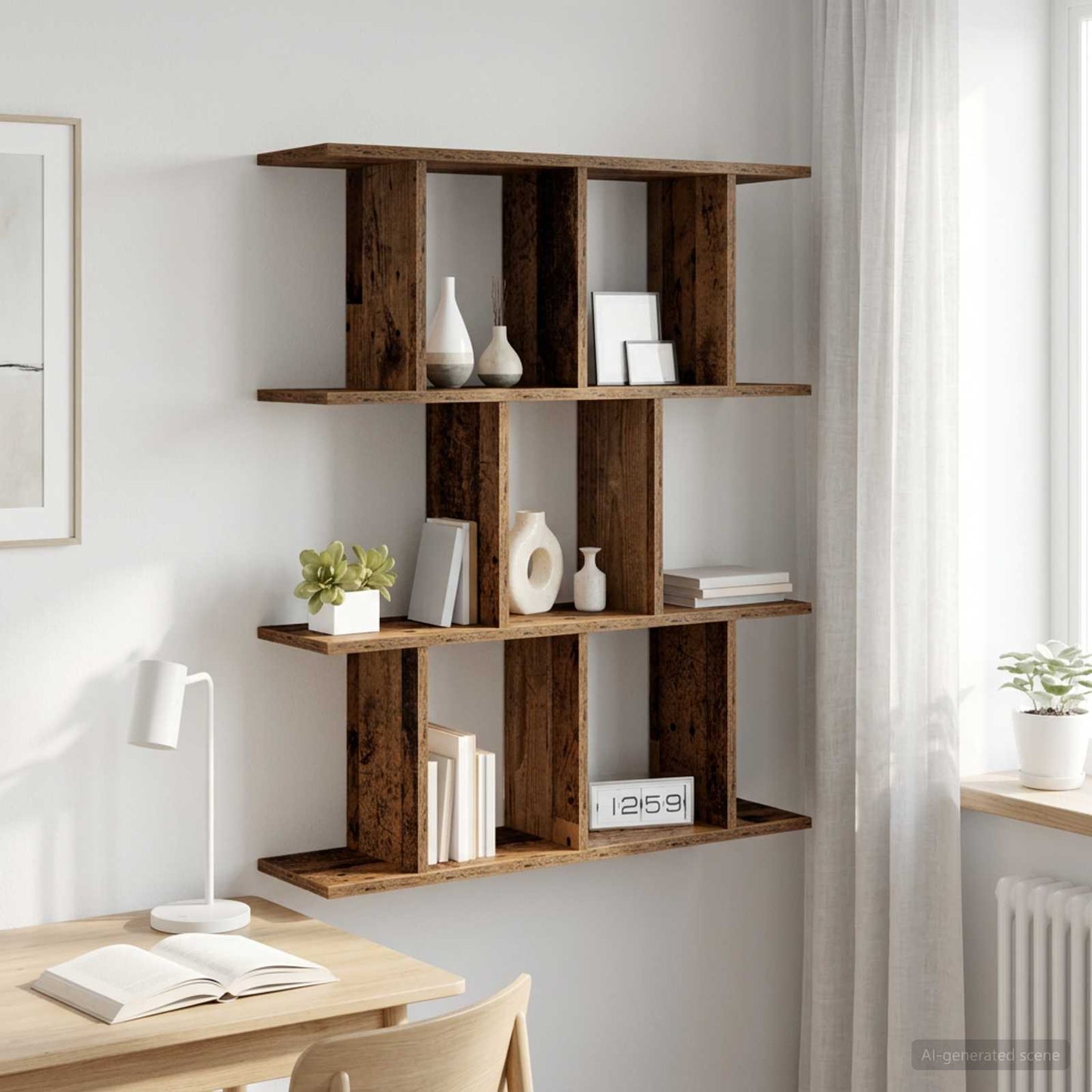 Scaffale da parete Legno antico 102 x 20 x 96 cm | homemem39