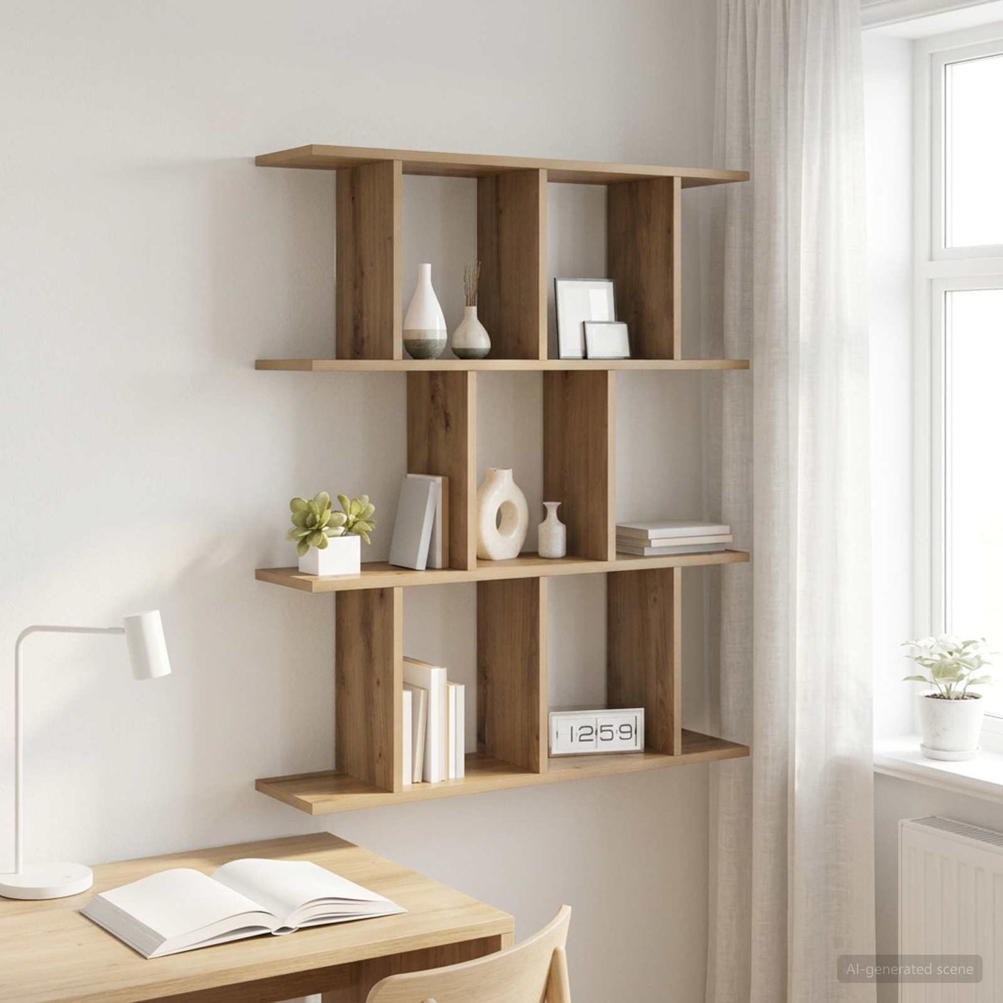 Scaffale da parete Rovere Artigianale 102 x 20 x 96 cm | homemem39
