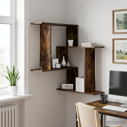 Scaffale da parete Rovere Fumo 67 x 67 x 87 cm | homemem39
