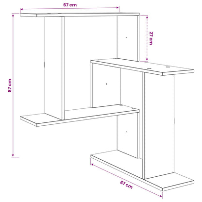Scaffale da parete Sonoma grigio 67 x 67 x 87 cm | homemem39