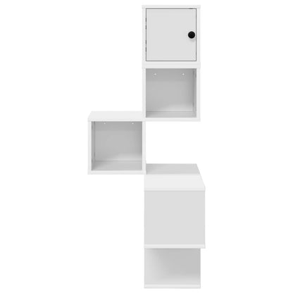 Mensola Angolare da Parete Bianco 48 x 48 x 120 cm | homemem39