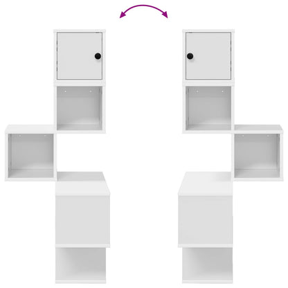 Mensola Angolare da Parete Bianco 48 x 48 x 120 cm | homemem39
