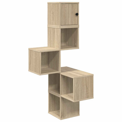 Mensola Angolare da Parete Rovere Sonoma 48 x 48 x 120 cm | homemem39