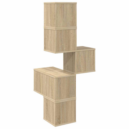 Mensola Angolare da Parete Rovere Sonoma 48 x 48 x 120 cm | homemem39