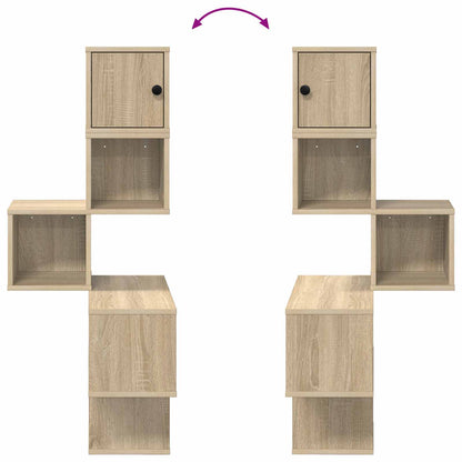 Mensola Angolare da Parete Rovere Sonoma 48 x 48 x 120 cm | homemem39