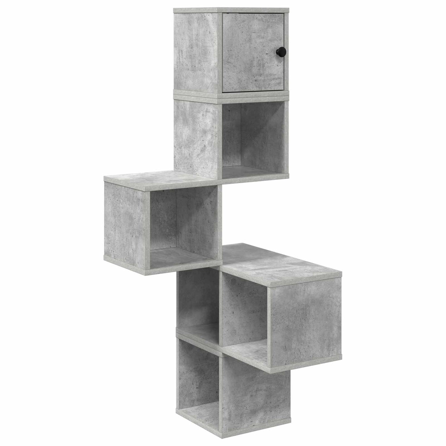 Mensola Angolare da Parete Grigio Cemento 48 x 48 x 120 cm | homemem39