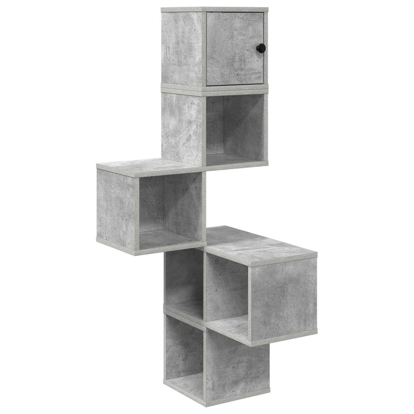 Mensola Angolare da Parete Grigio Cemento 48 x 48 x 120 cm | homemem39
