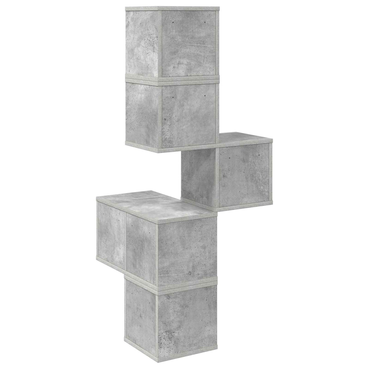 Mensola Angolare da Parete Grigio Cemento 48 x 48 x 120 cm | homemem39