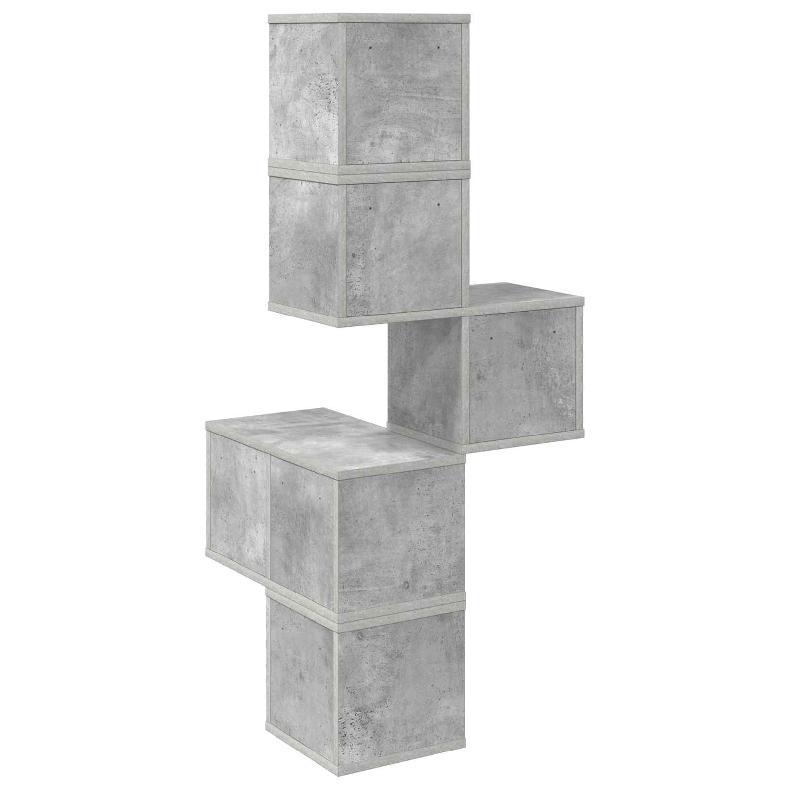 Mensola Angolare da Parete Grigio Cemento 48 x 48 x 120 cm | homemem39