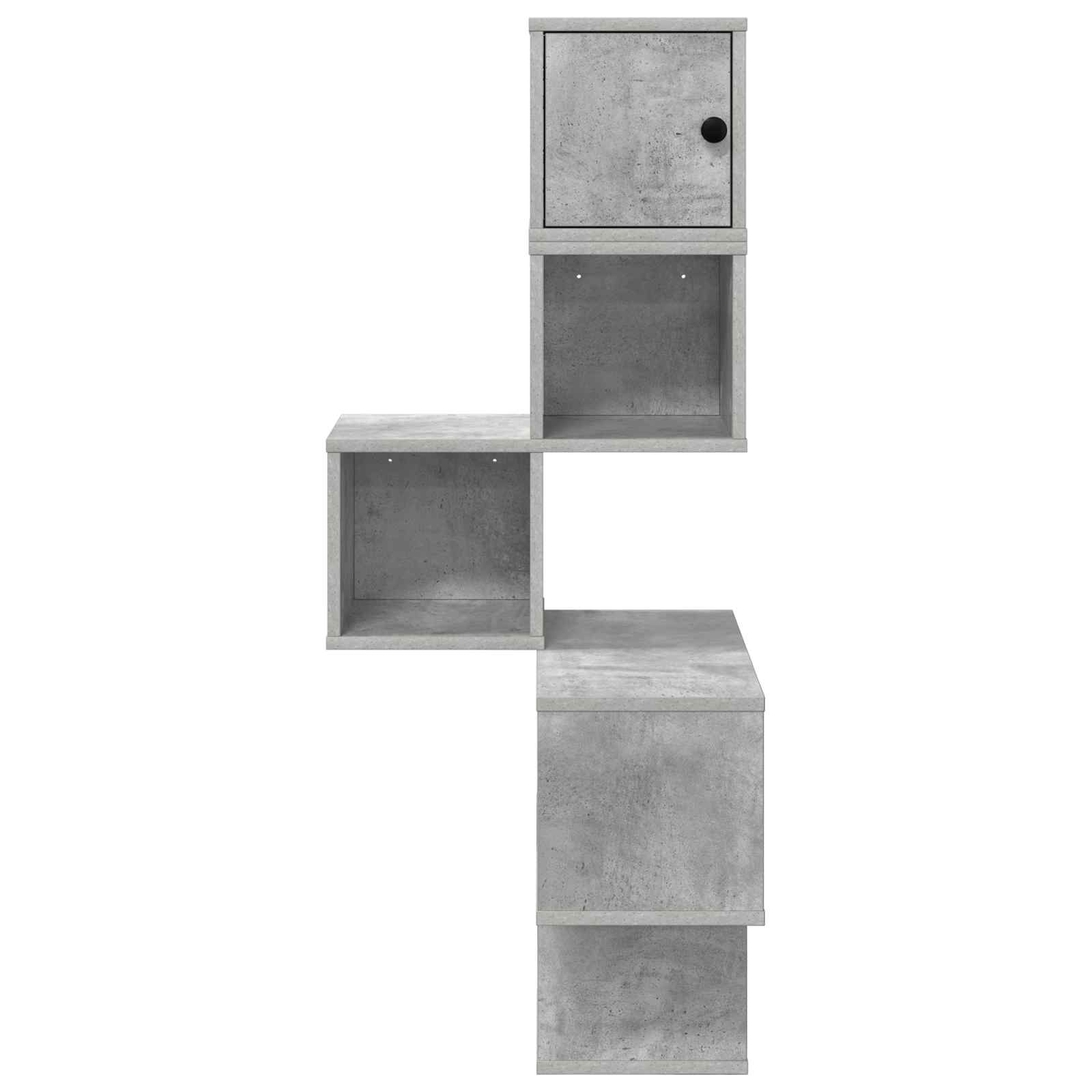 Mensola Angolare da Parete Grigio Cemento 48 x 48 x 120 cm | homemem39