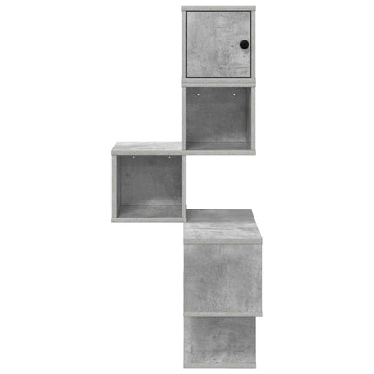 Mensola Angolare da Parete Grigio Cemento 48 x 48 x 120 cm | homemem39