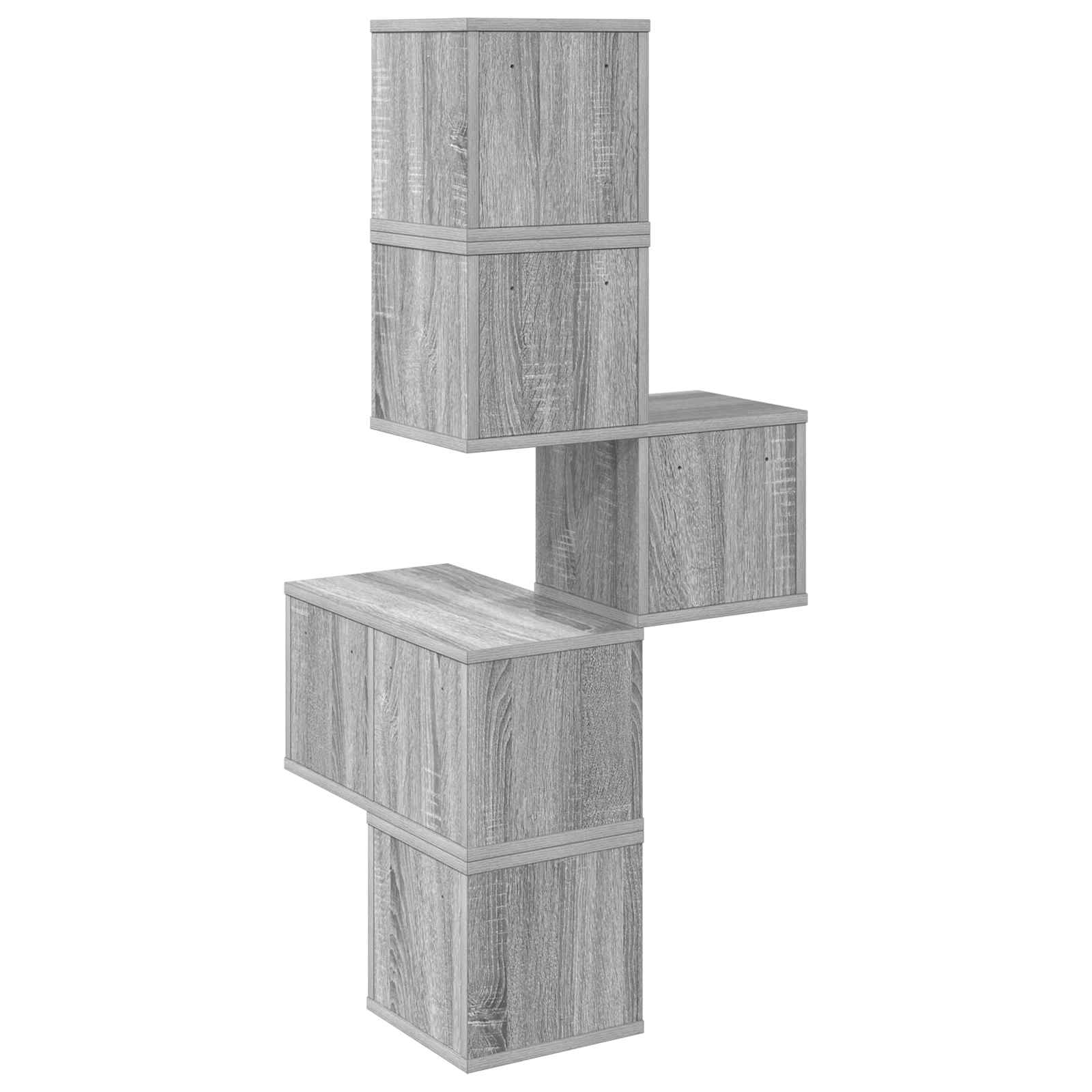 Mensola Angolare da Parete Sonoma grigio 48 x 48 x 120 cm | homemem39