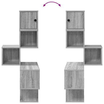 Mensola Angolare da Parete Sonoma grigio 48 x 48 x 120 cm | homemem39