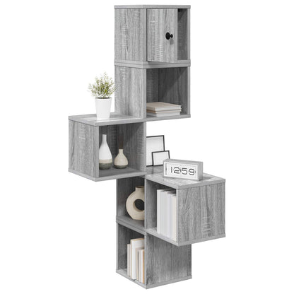 Mensola Angolare da Parete Sonoma grigio 48 x 48 x 120 cm | homemem39