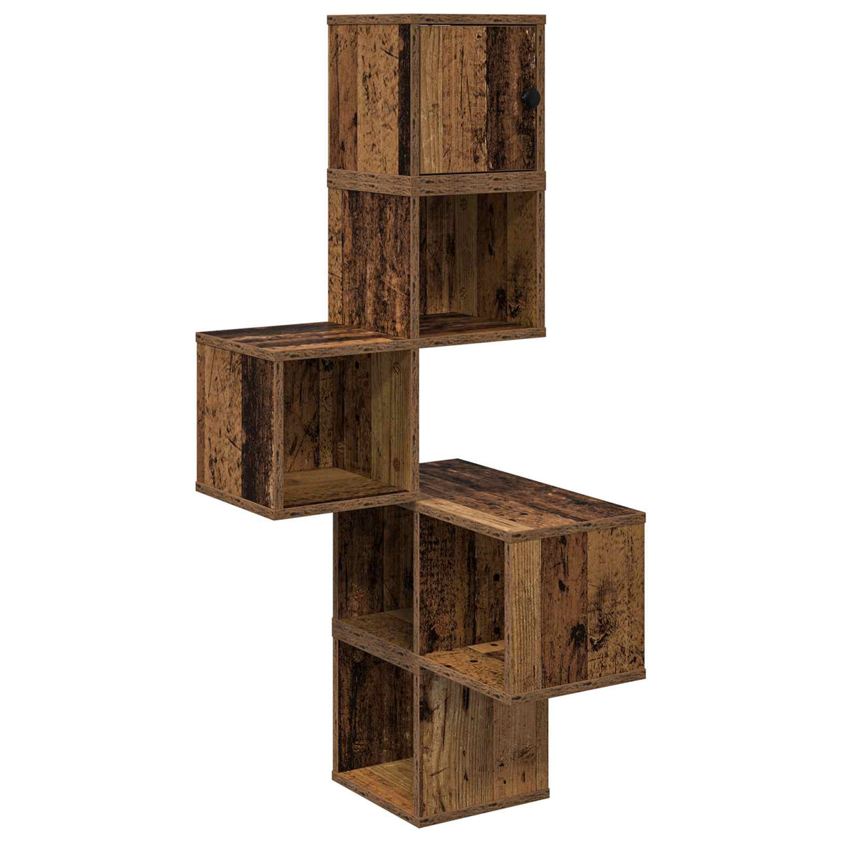 Mensola Angolare da Parete Legno antico 48 x 48 x 120 cm | homemem39
