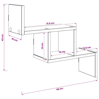 Scaffale da parete Bianco 48 x 15 x 42 cm Legno ingegnerizzato | homemem39
