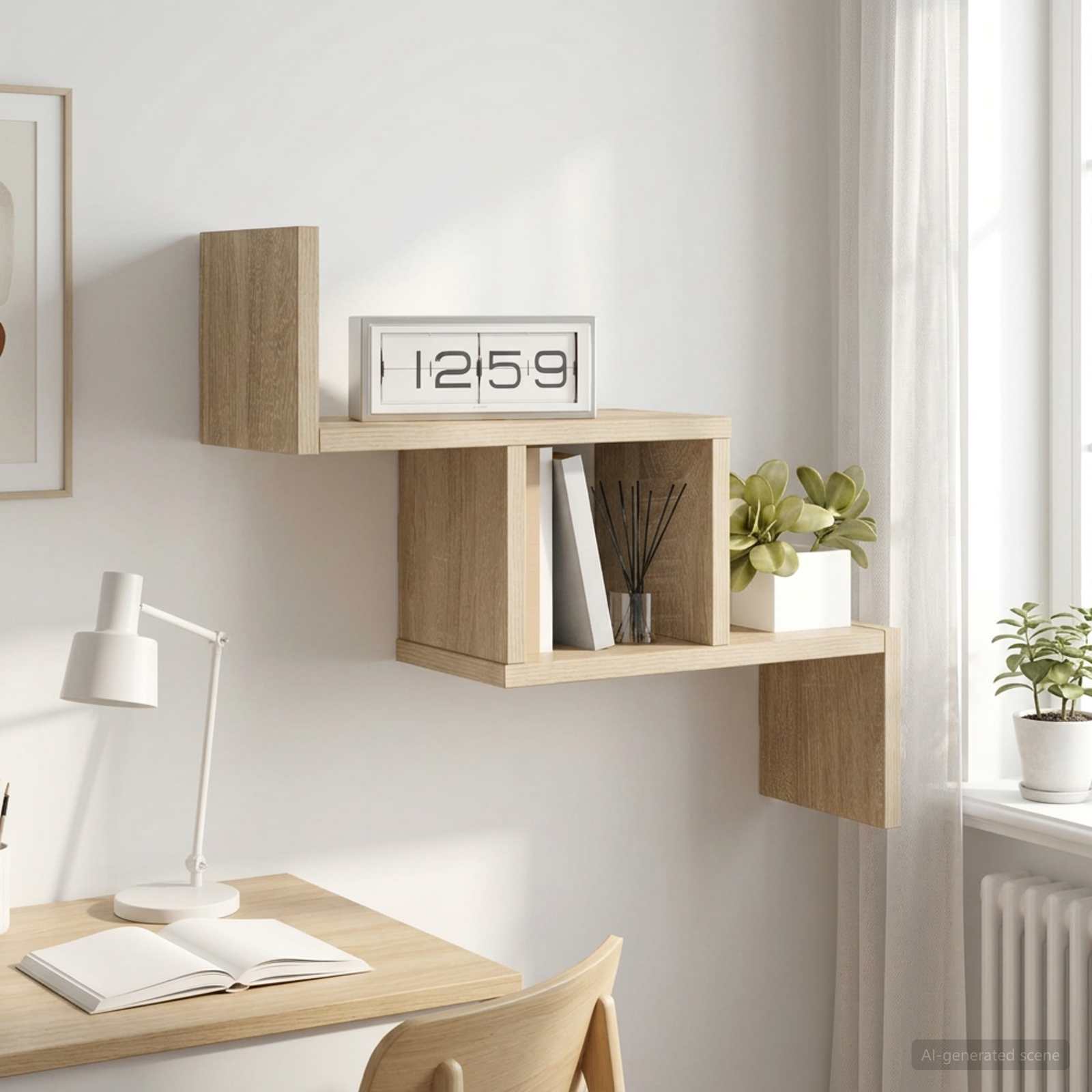 Scaffale da parete Rovere Sonoma 48 x 15 x 42 cm | homemem39