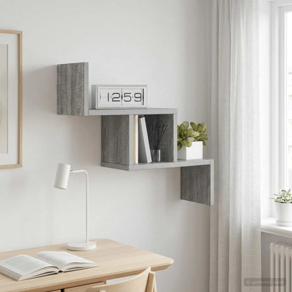 Scaffale da parete Sonoma grigio 48 x 15 x 42 cm | homemem39
