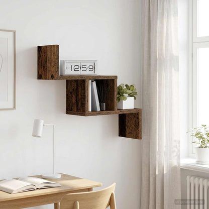 Scaffale da parete Legno antico 48 x 15 x 42 cm | homemem39