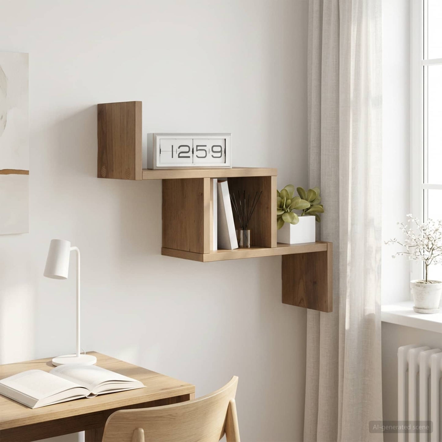 Scaffale da parete Rovere Artigianale 48 x 15 x 42 cm | homemem39