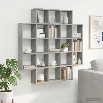 Scaffale da parete Grigio Cemento 100 x 13 x 100 cm | homemem39