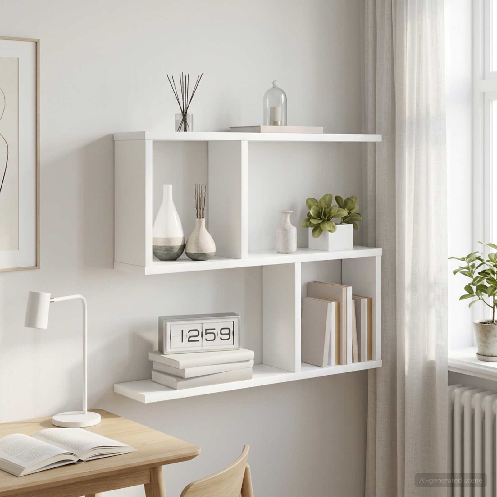 Scaffale da parete Bianco 60 x 12 x 50,5 cm | homemem39