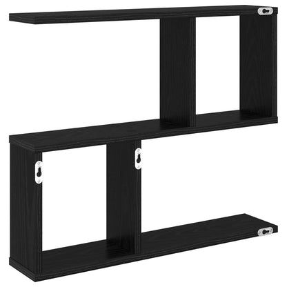 Scaffale da parete Rovere Nero 60 x 12 x 50,5 cm | homemem39