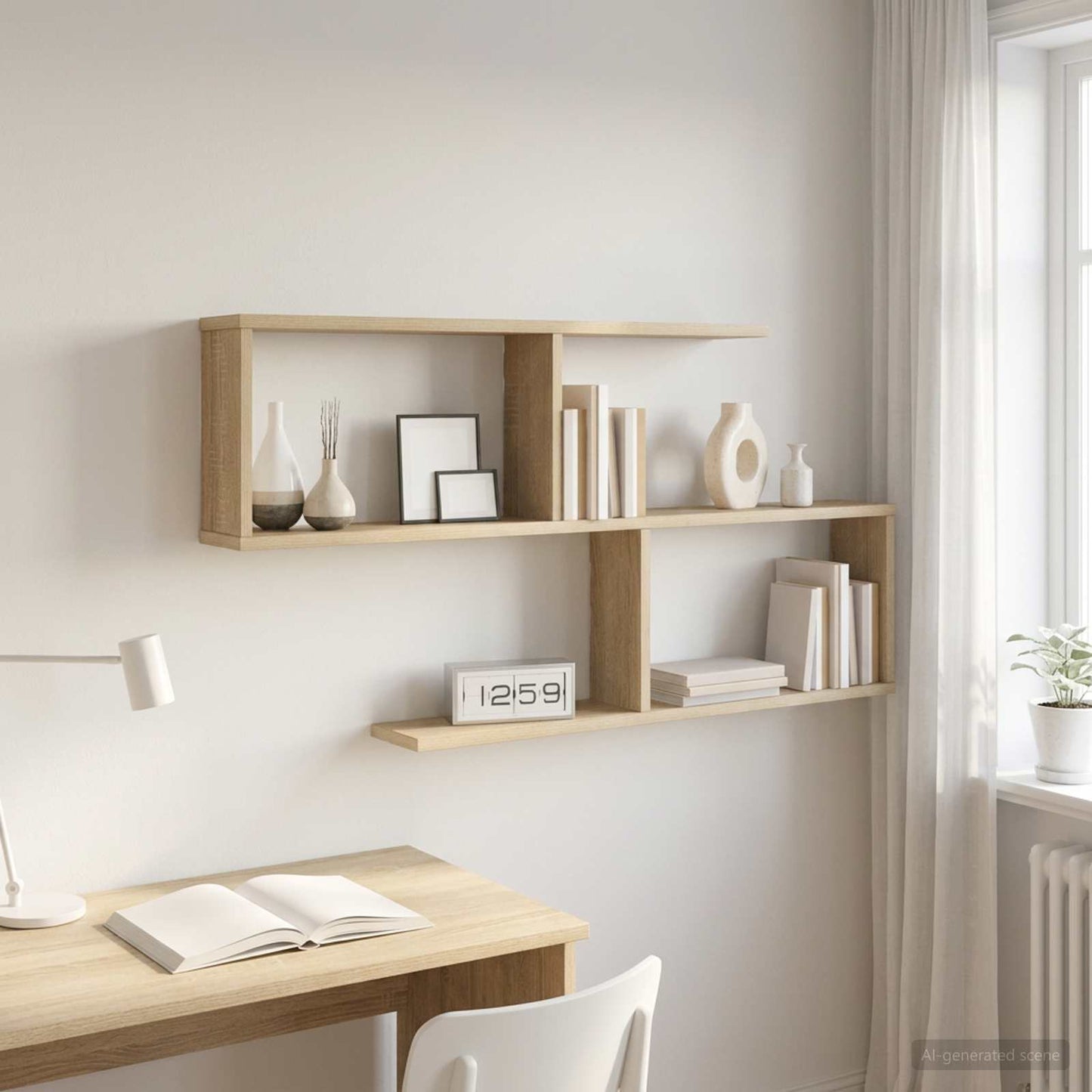 Scaffale da parete Rovere Sonoma 100 x 12 x 50,5 cm | homemem39