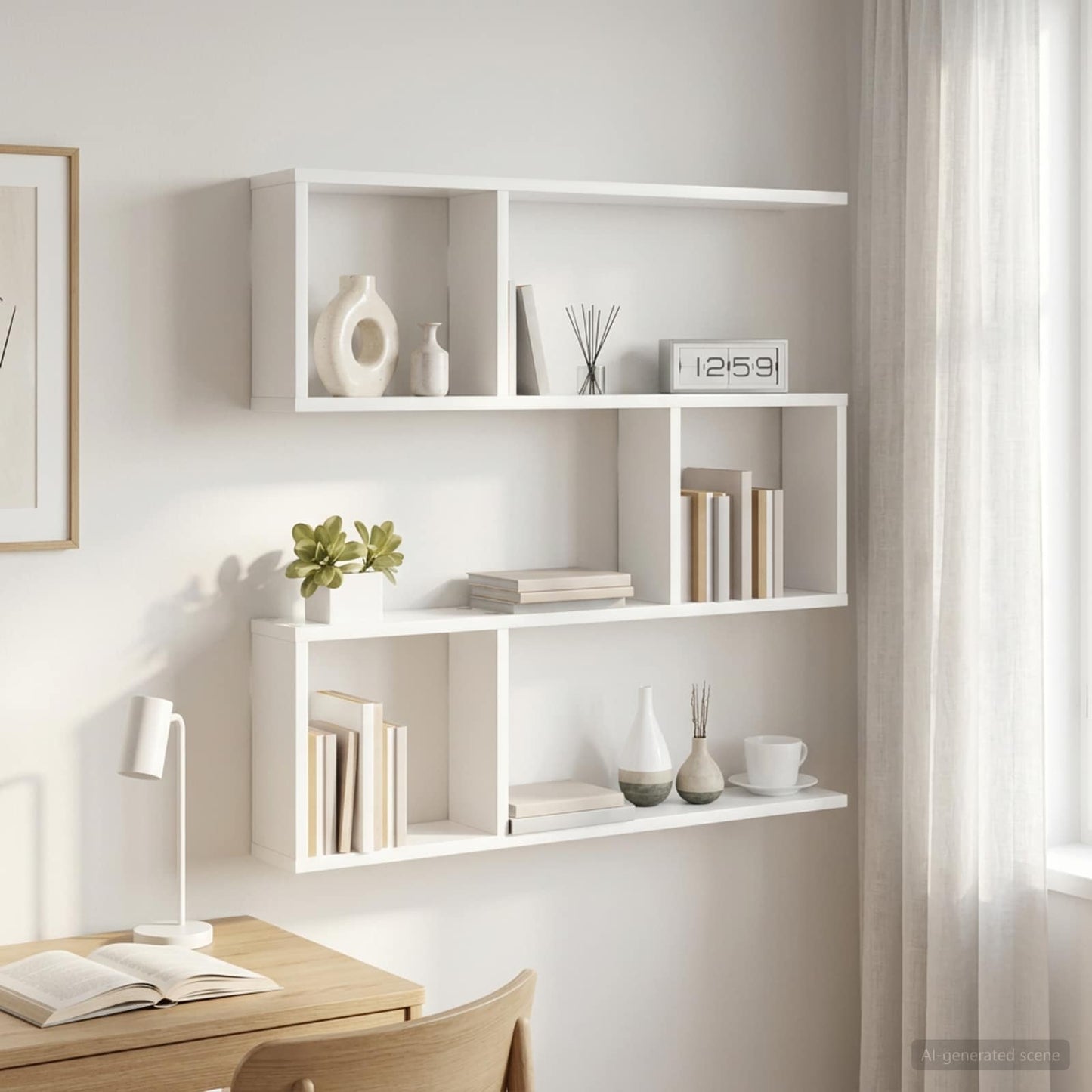 Scaffale da parete Bianco 80 x 12 x 79,5 cm | homemem39