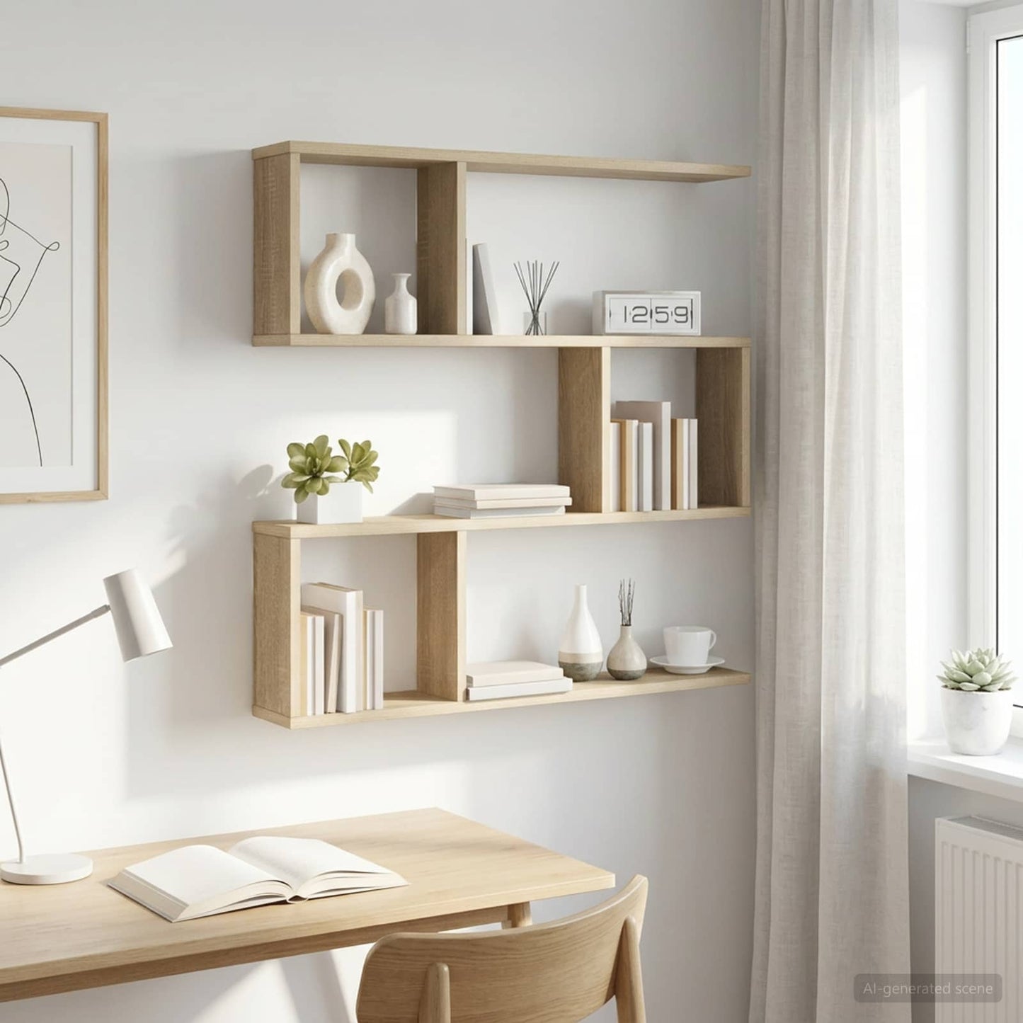 Scaffale da parete Rovere Sonoma 80 x 12 x 79,5 cm | homemem39
