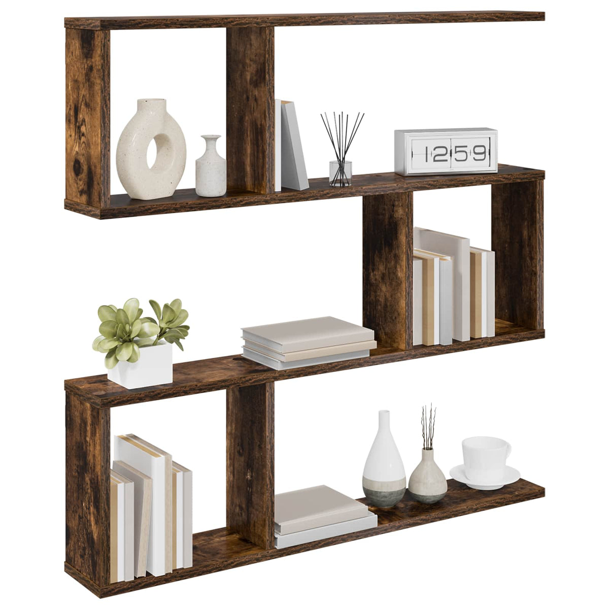 Scaffale da parete Rovere Fumo 80 x 12 x 79,5 cm | homemem39